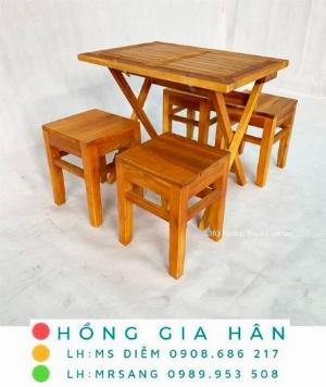 Bàn ghế gỗ ghép giá tốt Tp.HCM Hồng Gia Hân G0925