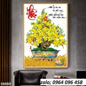 Gạch tranh 3d hoa mai vàng - SHDC44