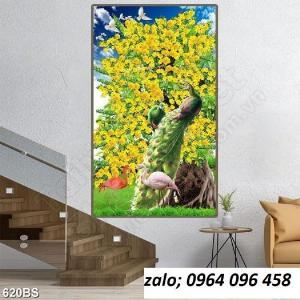 Gạch tranh 3d hoa mai vàng - SHDC44