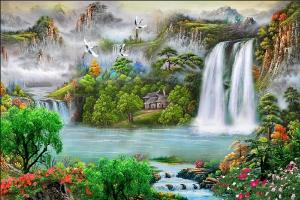 Tranh phong cảnh - tranh gạch 3d phong cảnh - SKDC44