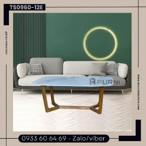 Bàn sofa bàn trà mặt đá chân gỗ tự nhiên nhập khẩu TS0960-12E