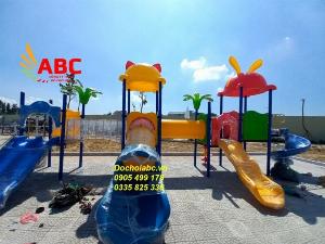 Nhà chòi cầu trượt liên hoàn cho bé vui chơi