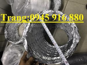 Ống dẫn gió cách nhiệt chống cháy, ống thông gió giấy bạc D75, D100, D125, D150, D175, D200, D250, D300 giá rẻ