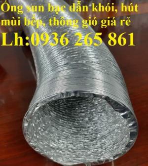 Mua Ống mềm nhôm giấy bạc dẫn khí nóng, dẫn khói phi 75, phi 100, phi 125, phi 150, phi 175, phi 200 giá tốt