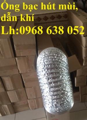 Ống dẫn gió cách nhiệt chống cháy, ống thông gió giấy bạc phi 75, phi 100, phi 125, phi 150, phi 175, phi 200