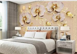 Tranh gạch 3d hoa mẫu đơn - 743XC