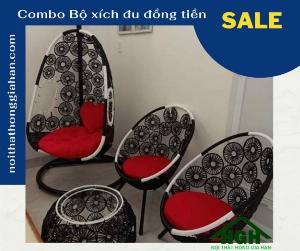Combo xích đu mây nhựa Tp.HCM Hồng Gia Hân X0903