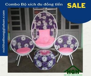 Combo xích đu mây nhựa đồng tiền siêu xinh Tp.HCM Hồng Gia Hân X0905