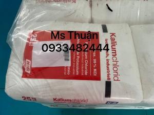 Potassium chloride hay kali clorua.,potassium chloride kcl 99%, đức, 25kg/bao