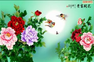 Gạch tranh hoa mẫu đơn