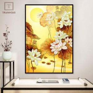 Mẫu tranh gạch 3d hoa sen - PGC44