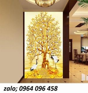 Tranh gạch 3d cây kim tiền - 82SV