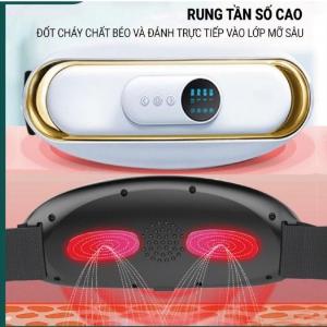 Đai massage rung nóng tan mỡ đèn hồng ngoại - đai đánh tan mỡ bụng massage body