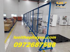 Rào chắn di động, hàng rào di động, Hàng rào sắt có bánh xe, sản xuất theo yêu cầu tại Quận Bình Thạnh TP HCM