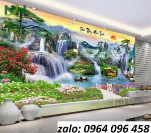 Tranh gạch 3d phong thủy phòng khách - DSX22