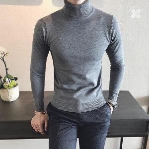 Sỉ áo len nam cổ lọ mẫu mới 2022, cổ gập trơn, len dệt kim dày dặn