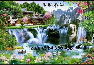 Tranh phong cảnh 3d - tranh gạch 3d phong cảnh - 854DC