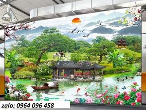 Tranh phong cảnh 3d - tranh gạch 3d phong cảnh - 854DC