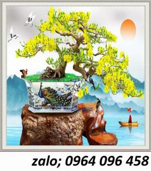 Tranh gạch 3d cây mai vàng - FSZ33