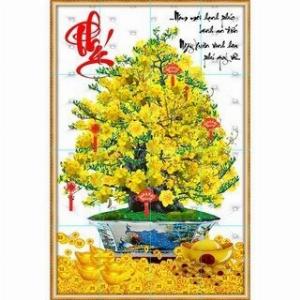 Tranh gạch 3d cây mai vàng - FSZ33