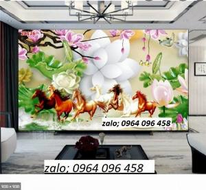 Tranh mã đáo thành công tranh gạch 3d - HVC44