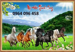 Tranh mã đáo thành công tranh gạch 3d - HVC44