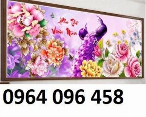 Tranh chim công tranh gạch 3d chim công - NVX33