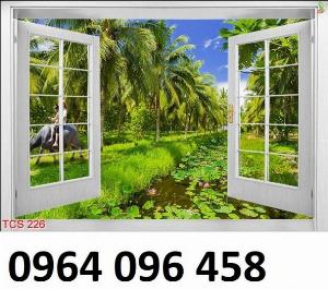 Tranh gạch 3d cửa sổ - GCX33