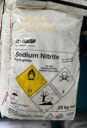 Sodium Nitrite , NaNO2 Đức, Dùng trong công nghiệp ngành cao su, chất bảo quản thực phẩm, sơn tĩnh điện, chất ăn mòn axit, chất tẩy trắng, chất ức chế ăn mòn , chất chống độc…