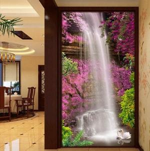 Tranh gạch 3d ốp tường khổ đứng - VX43