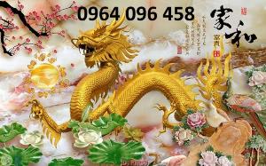 Tranh con rồng 3d - tranh gạch 3d con rồng - NXZ33