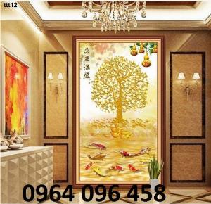 Tranh gạch 3d cây kim tiền - CXN84