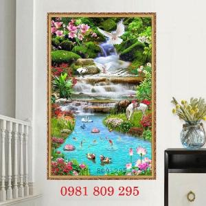 Gạch tranh 3d thiên nhiên khổ đứng
