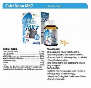 Canxi Nano MK7 ( Dạng viên )