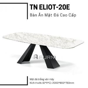 Bàn Ăn Mặt Đá Chân Sắt Dài 2M Ngồi Được 8 Ghế Cao Cấp Hiện Đại TN ELIOT-20E