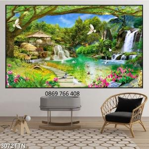 Tranh gạch đồng quê quê hương treo tường
