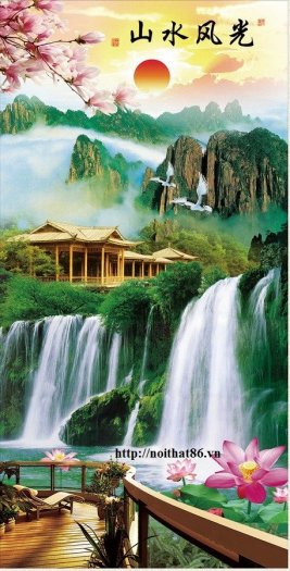 Tranh gạch 3d ốp tường khổ đứng - 7YTRE