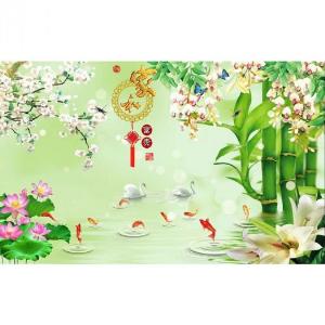 Tranh gạch 3d cá chép vàng - 733XXZ