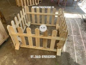 Hàng rào gỗ, vách ngăn trang trí đẹp giá rẻ