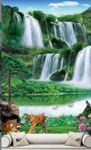 Tranh con hổ 3d - tranh gạch 3d con hổ - FSZX33