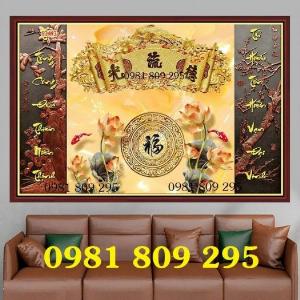 Gạch tranh phòng thờ 3d