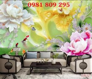 Gạch tranh 3d mẫu đơn sứ ngọc