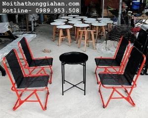 Bàn ghế trà chanh xếp gọn Tp.HCM Hồng Gia Hân T1010