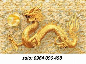 Tranh con rồng 3d - tranh gạch 3d con rồng - 544XC