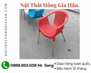 Ghế nhựa đúc chân Inox giá sỉ Tp.HCM Hồng Gia Hân T1023