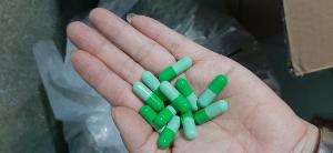 Viên nang màu xanh lá đậm lá nhạt, vỏ nhộng, vỏ nhộng hai đầu