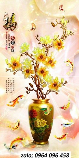 Tranh gạch 3d bình hoa - SNVN76