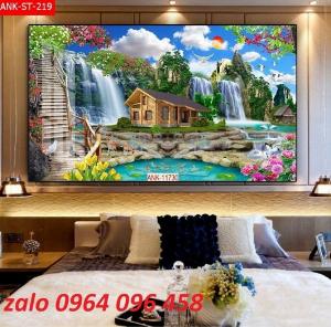 Tranh gạch 3d ốp tường phòng khách - DVM052