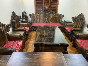 Bộ Hoàng Gia Nguyên Khối Gỗ Mun Lào