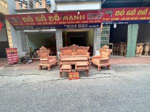Bộ bàn ghế hoàng gia hoa lá tây mẫu mới gỗ hương đá